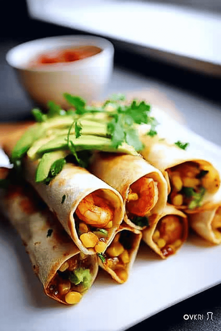 Shrimp Avocado And Roasted Corn Baked Taquitos 82.Png