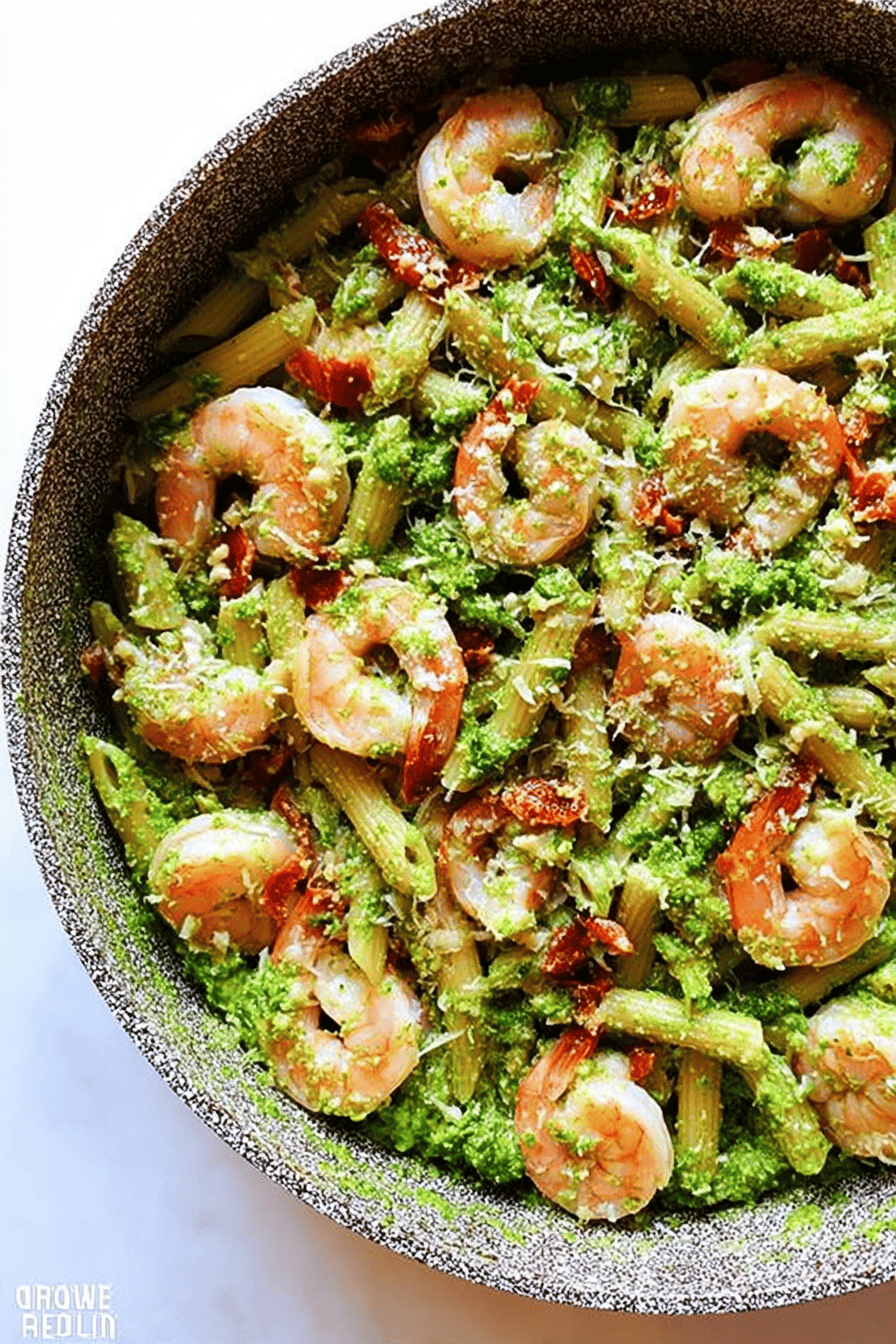Shrimp Pasta Broccoli Pesto Recipe