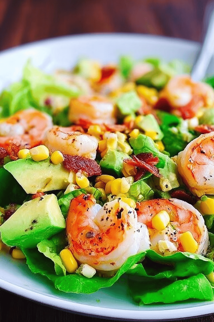 Shrimp Roasted Corn And Avocado Salad