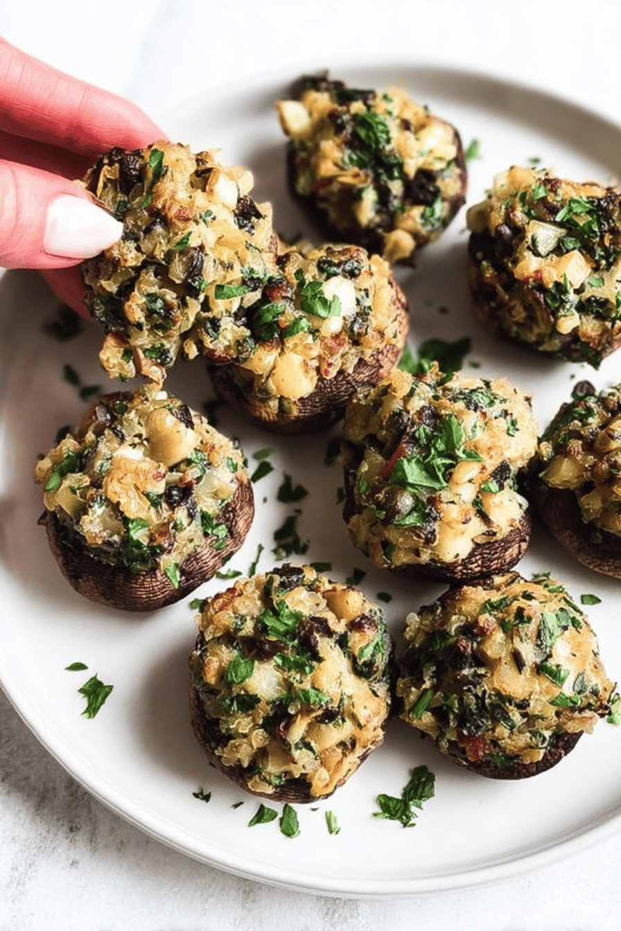 Vegetarian Stuffed Mushrooms