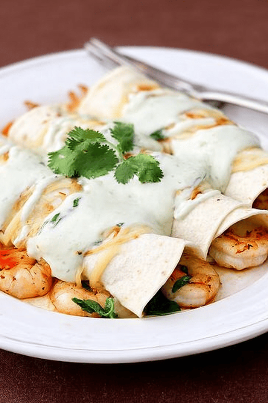Verde Shrimp Enchiladas