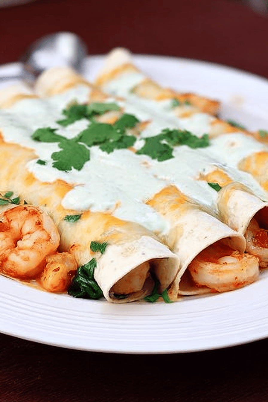 Verde Shrimp Enchiladas