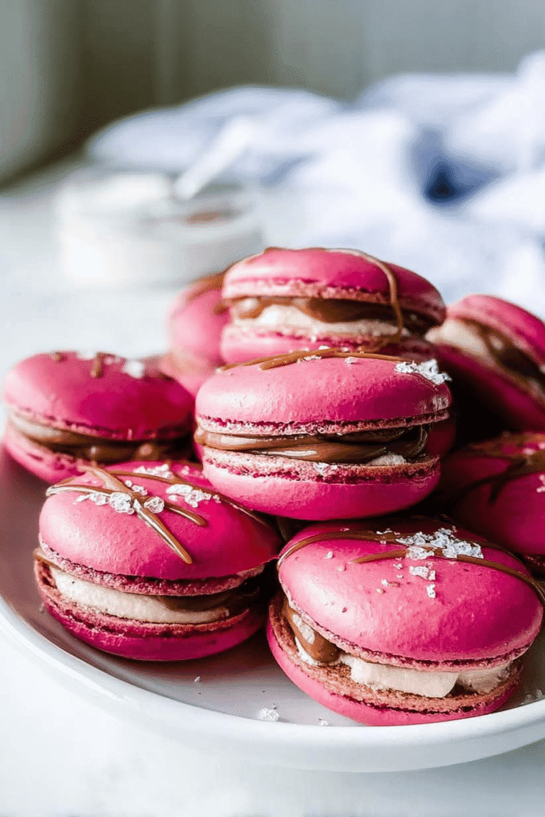 Balsamic Caramel Strawberry Macarons 33.Png