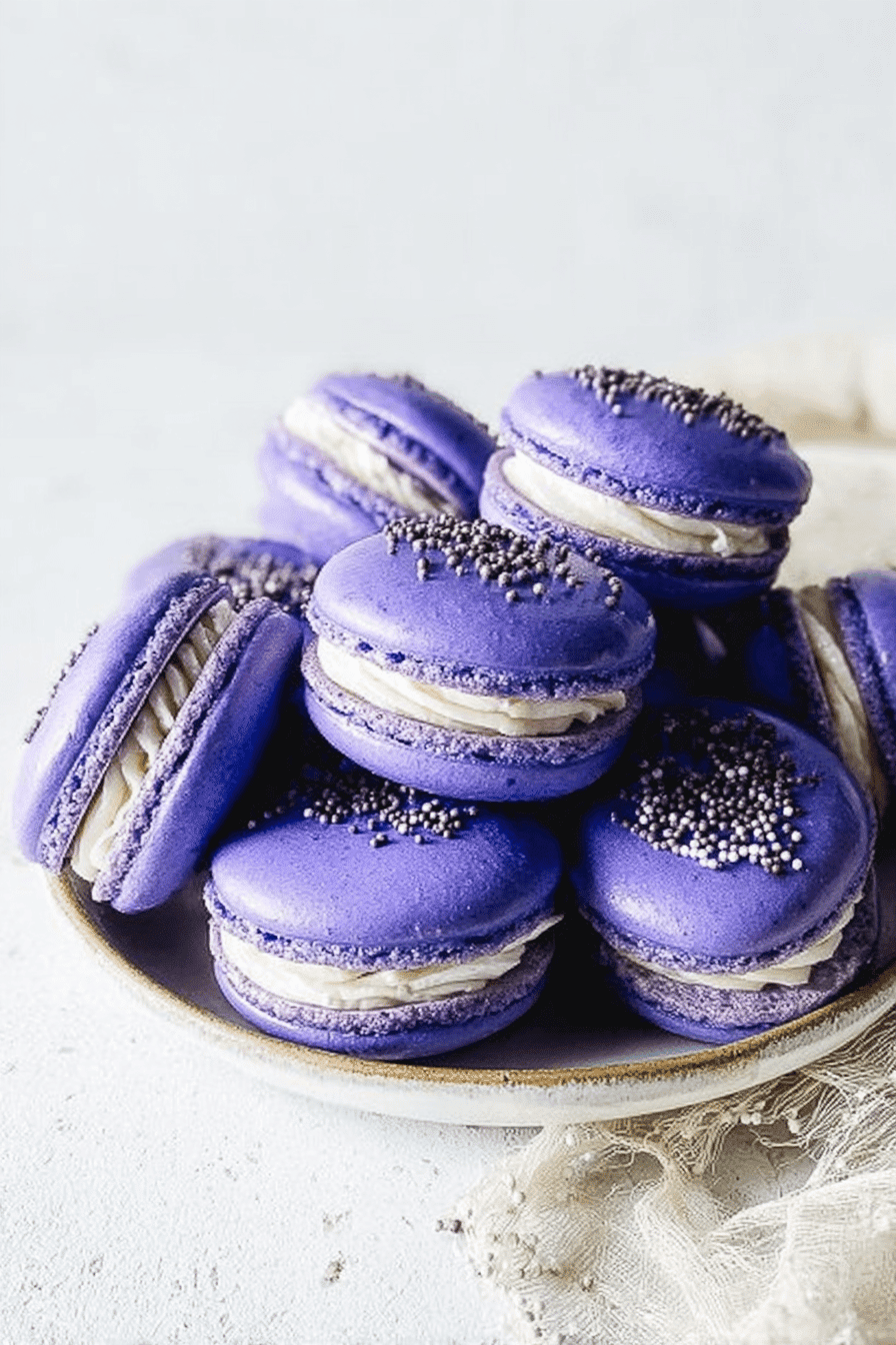 Blackberry Macarons