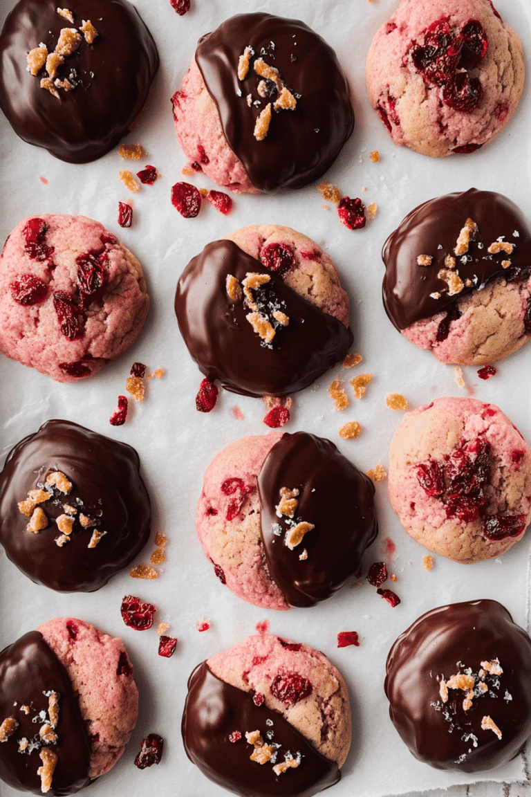 Chocolate Dipped Cranberry Cookies 46.Png