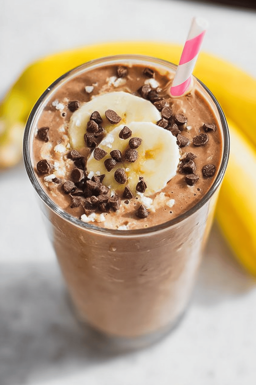 Chocolate Peanut Butter Banana Breakfast Shake