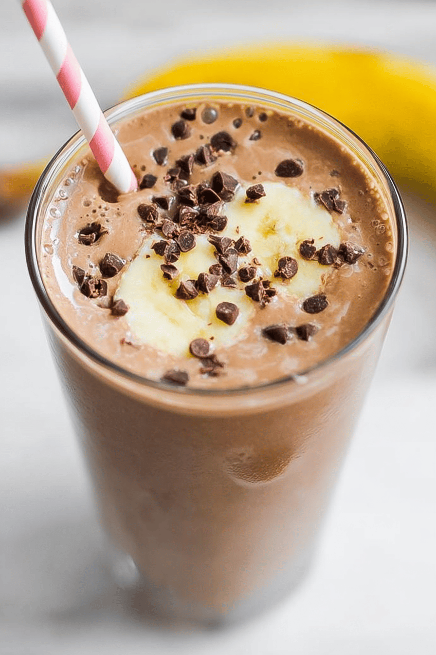 Chocolate Peanut Butter Banana Breakfast Shake