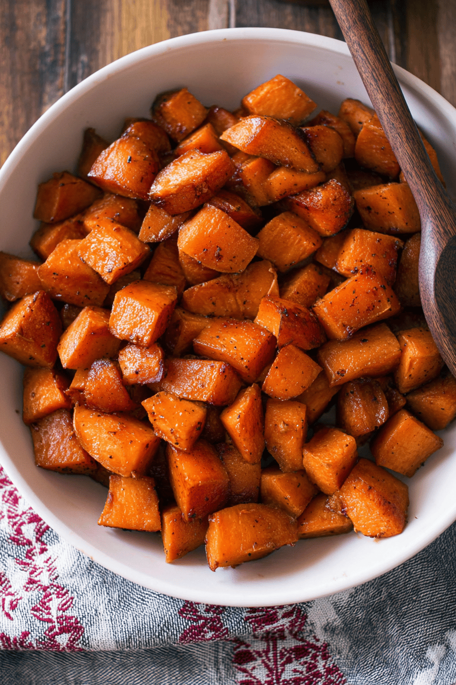 Cinnamon Honey Butter Roasted Sweet Potatoes