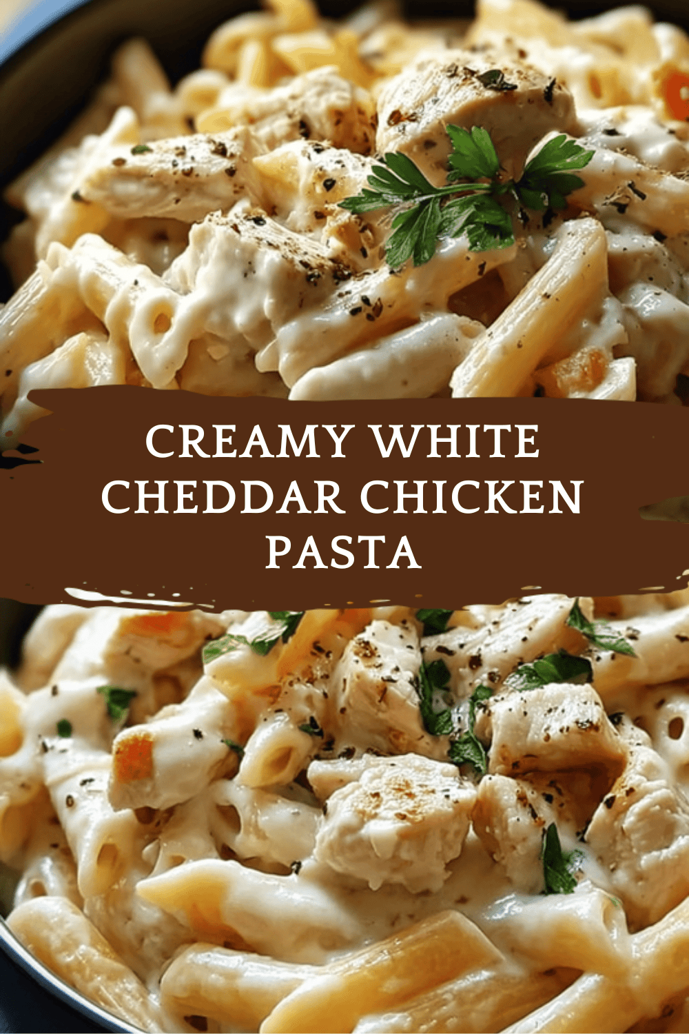Creamy White Cheddar Chicken Pasta