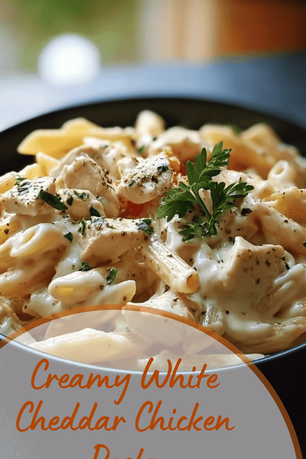 Creamy White Cheddar Chicken Pasta