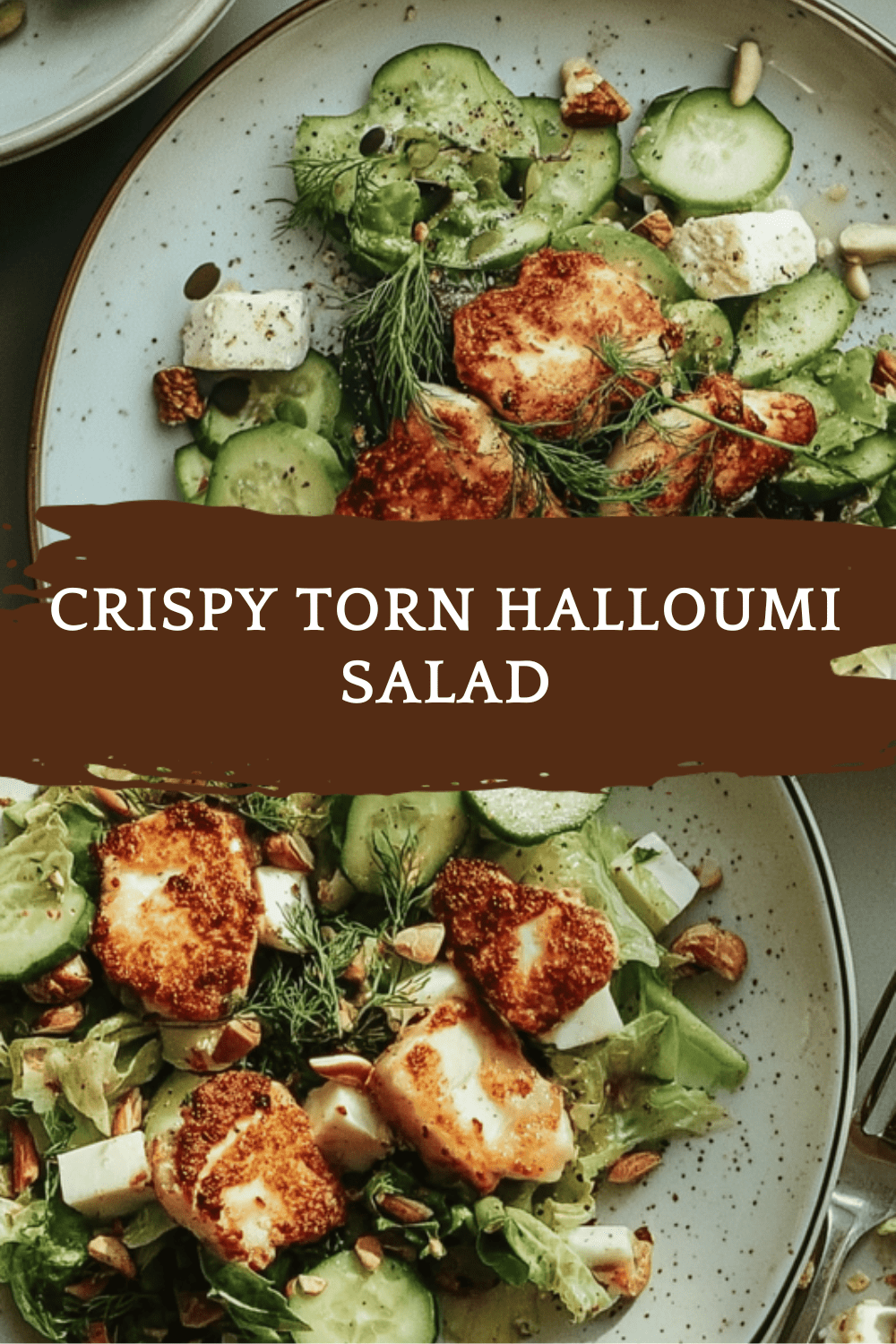 Crispy Torn Halloumi Salad