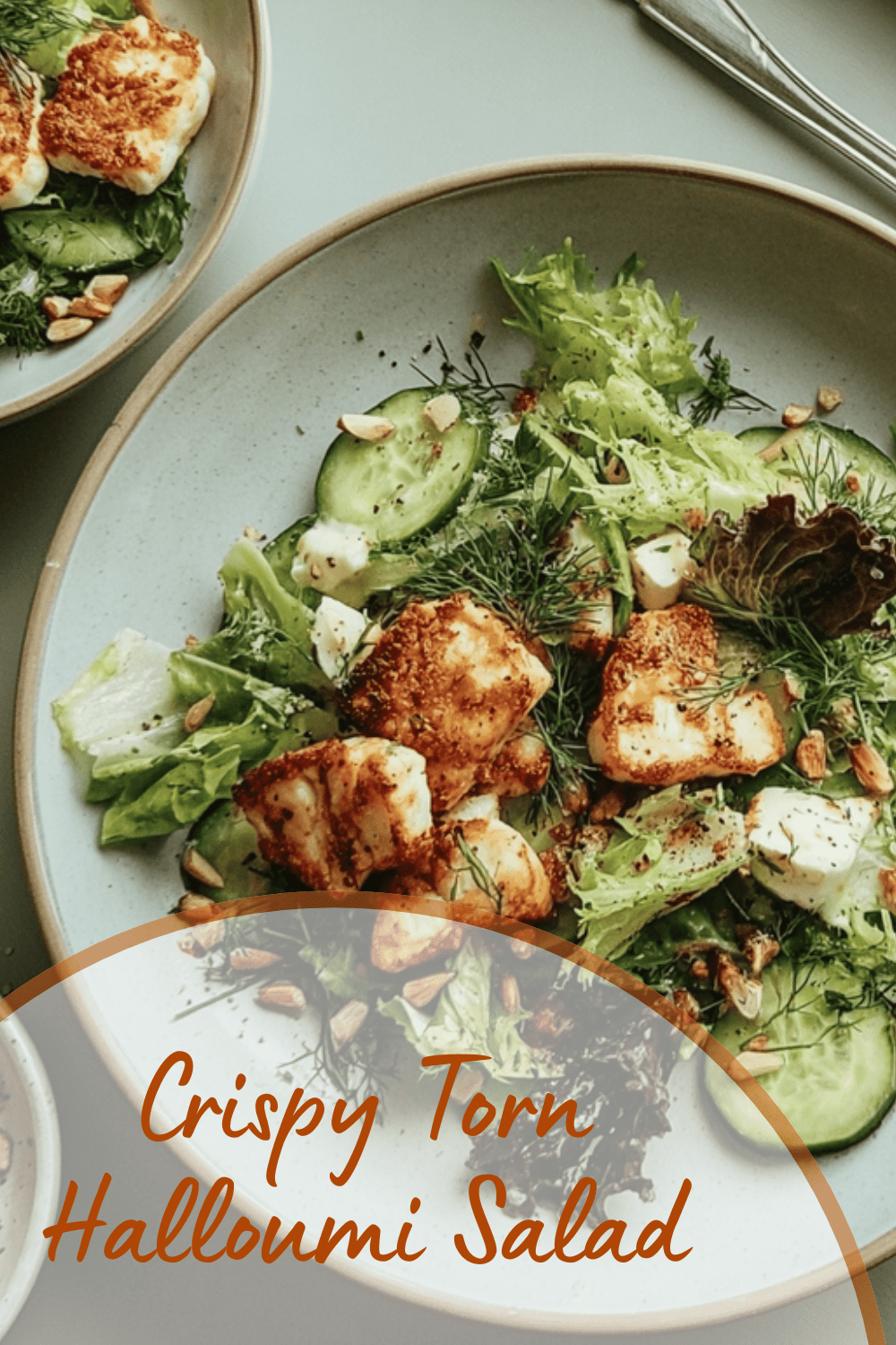 Crispy Torn Halloumi Salad