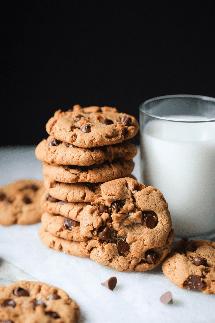 Flourless Peanut Butter Chocolate Chip Cookies