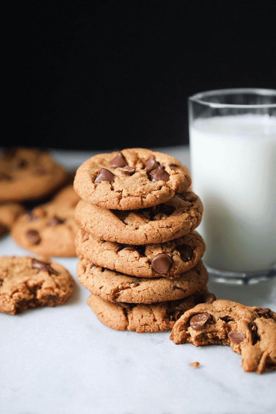 Flourless Peanut Butter Chocolate Chip Cookies