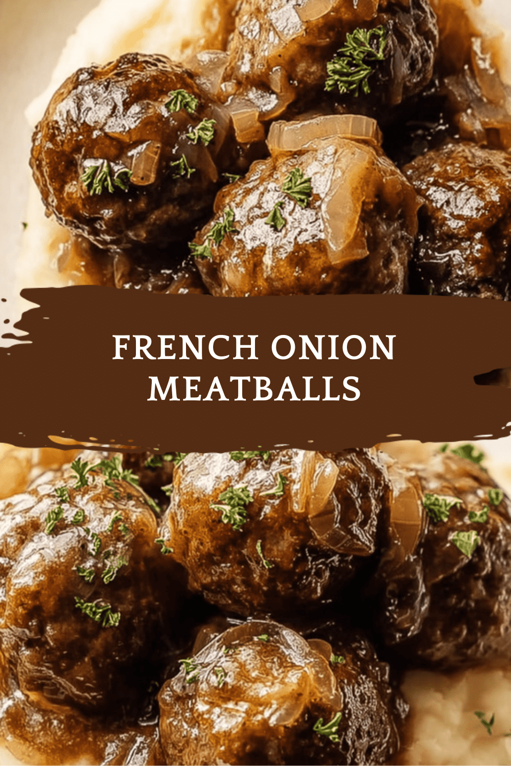 French Onion Meatballs