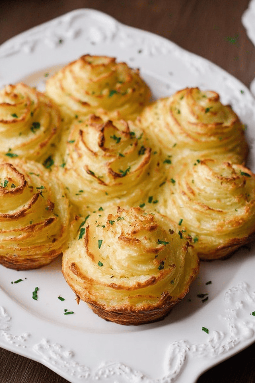 Garlic Parmesan Duchess Potatoes