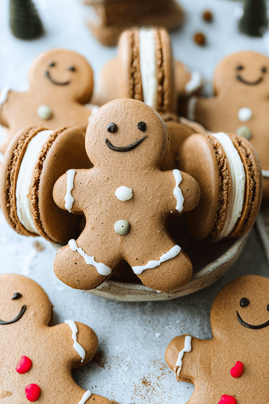 Gingerbread Men Macarons