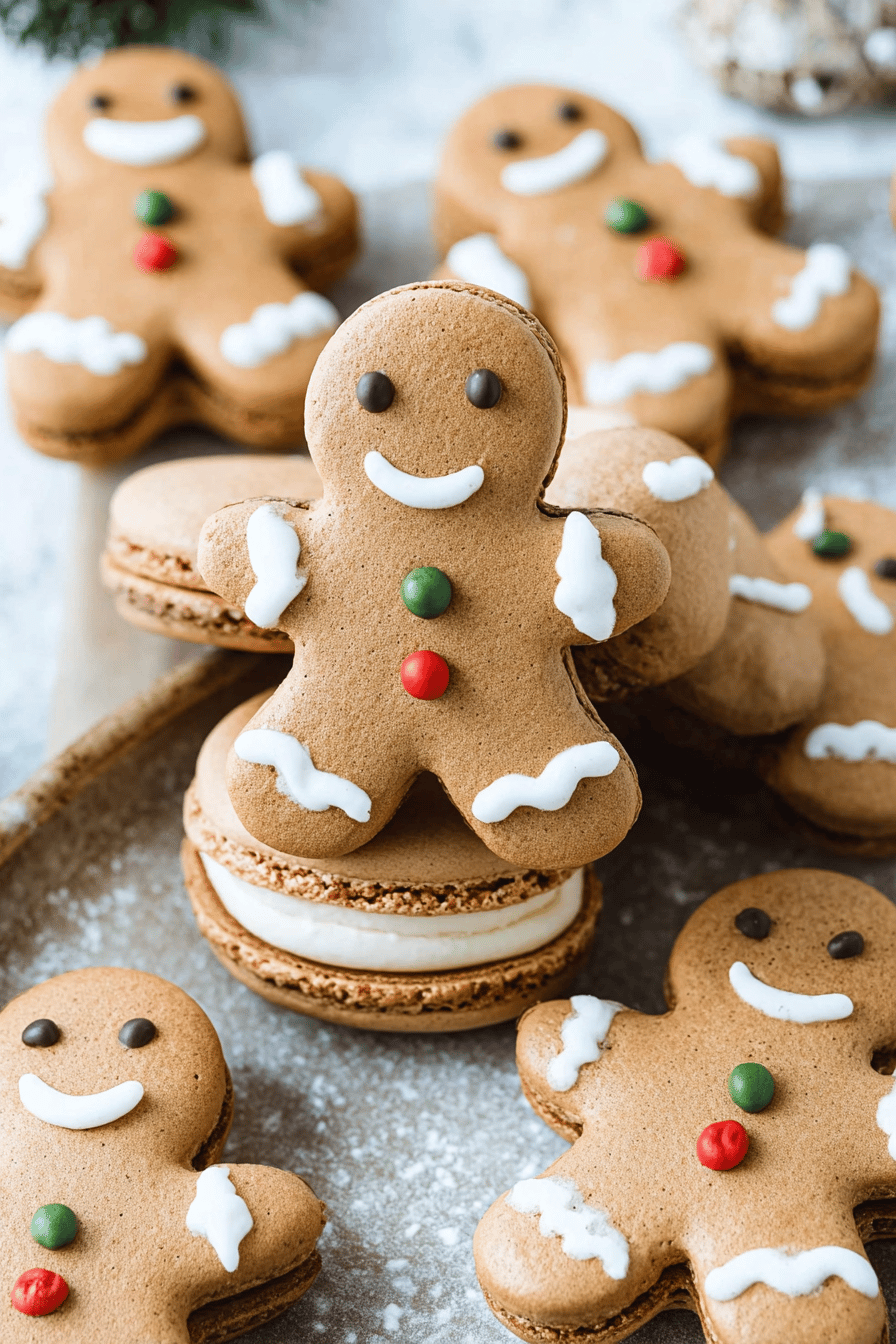 Gingerbread Men Macarons