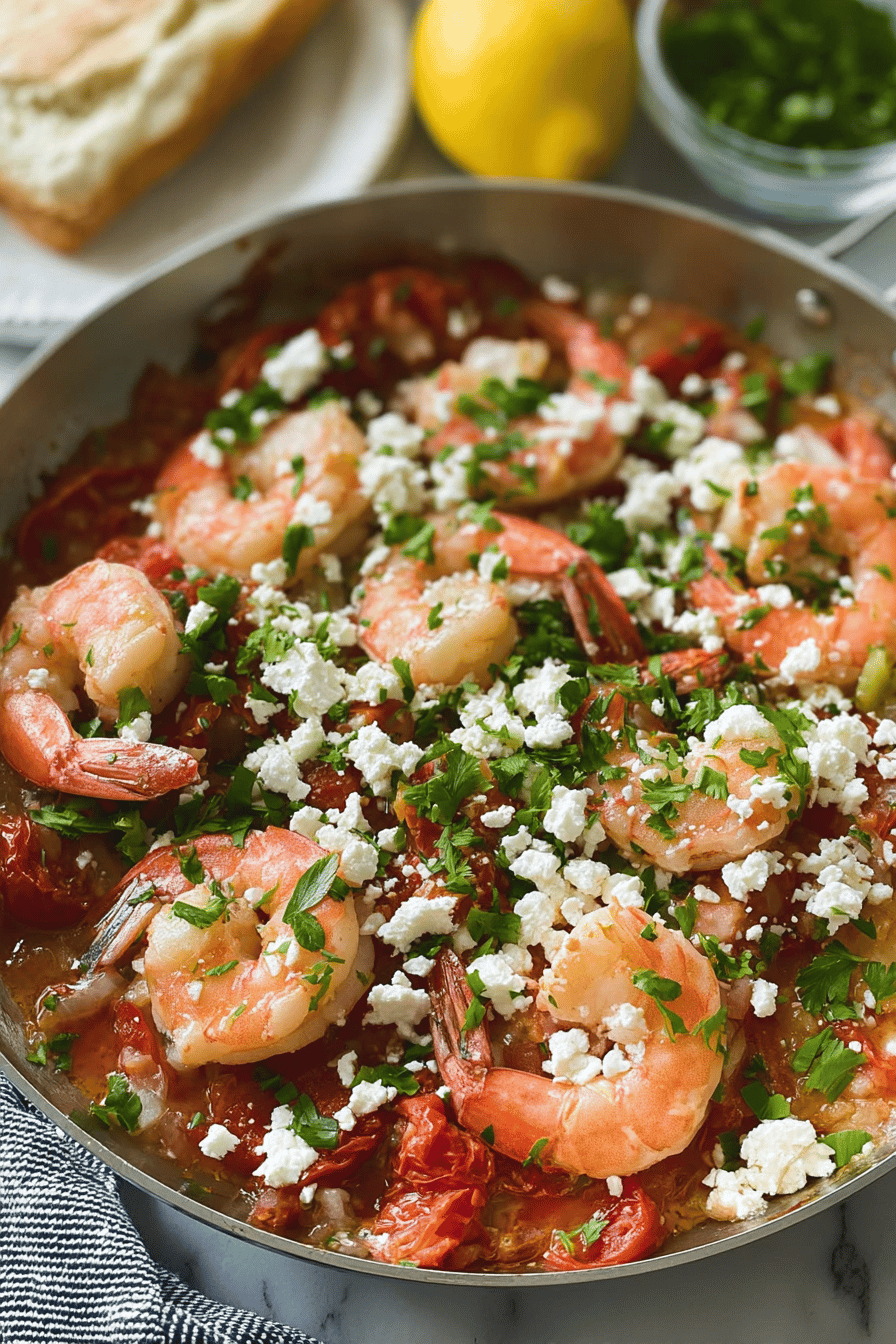 Greek Shrimp With Tomatoes And Feta