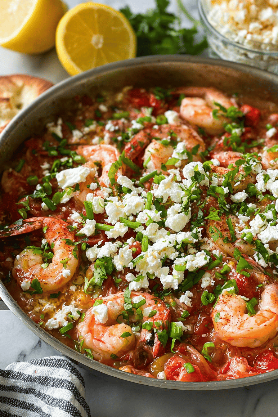 Greek Shrimp With Tomatoes And Feta