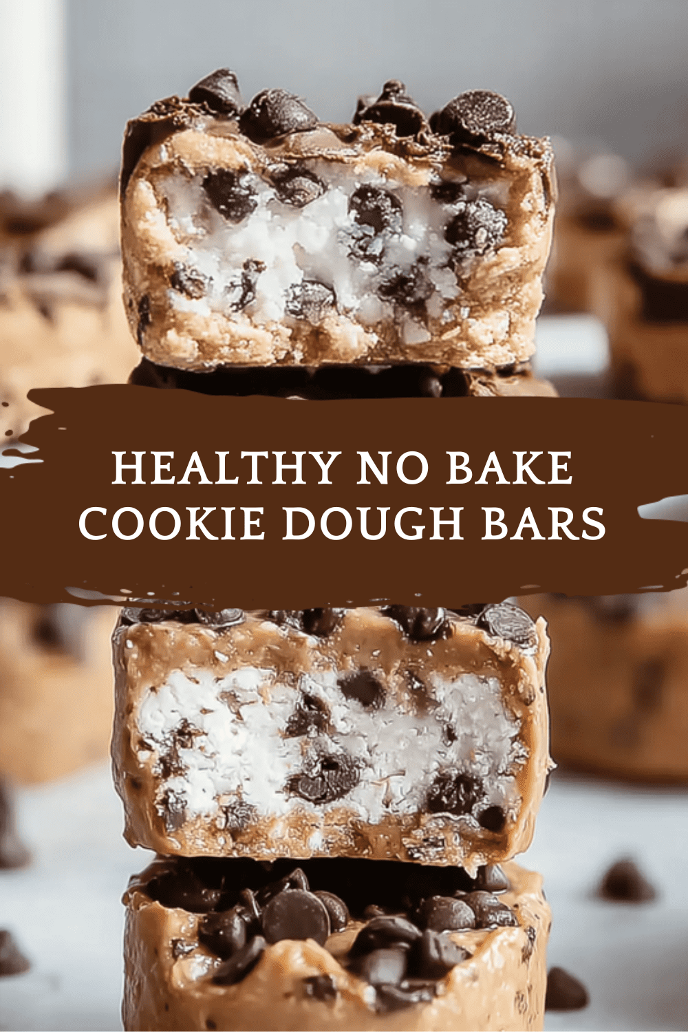Healthy No Bake Cookie Dough Bars