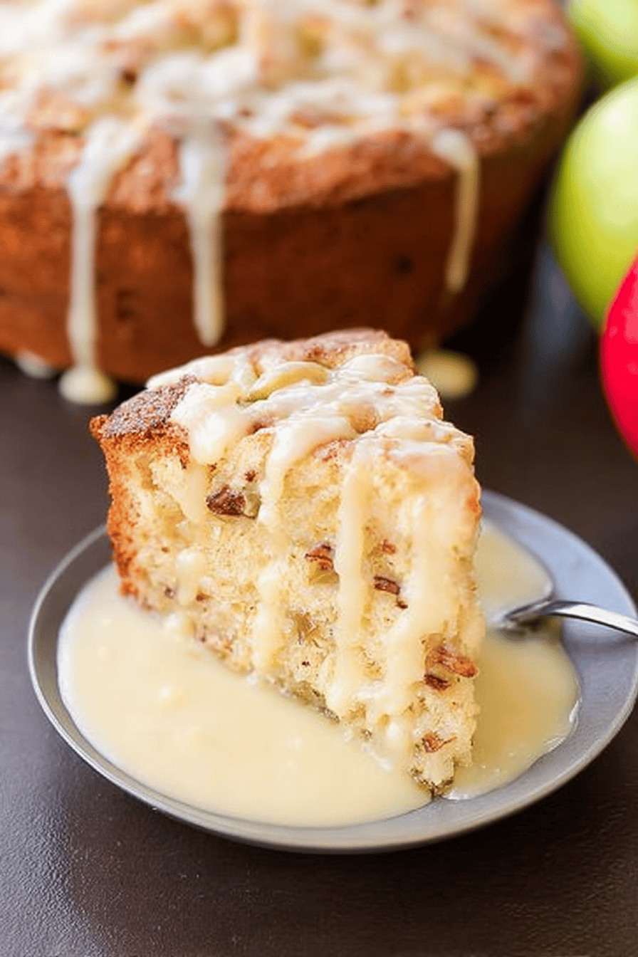 Irish Apple Cake Custard Sauce