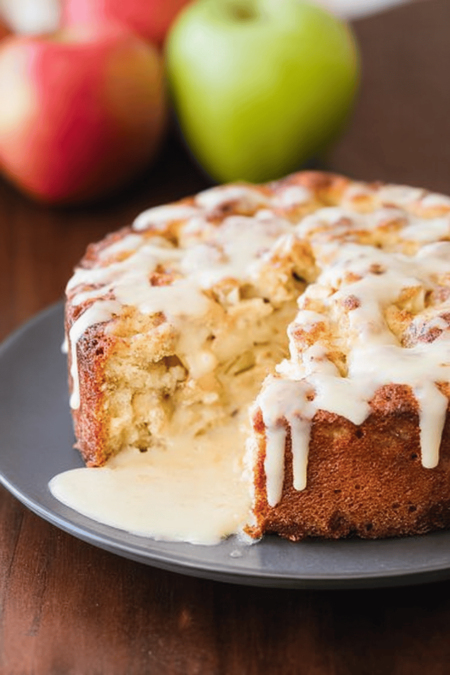 Irish Apple Cake Custard Sauce