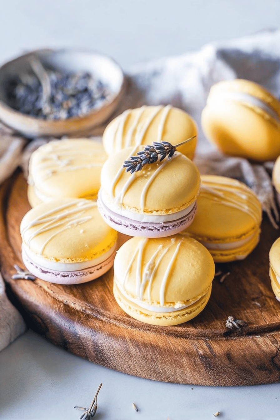 Lavender Lemon Vegan Macarons