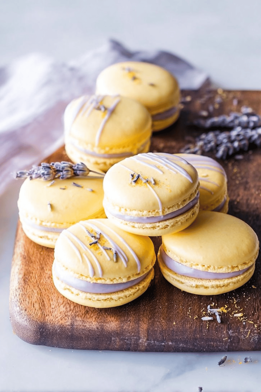 Lavender Lemon Vegan Macarons