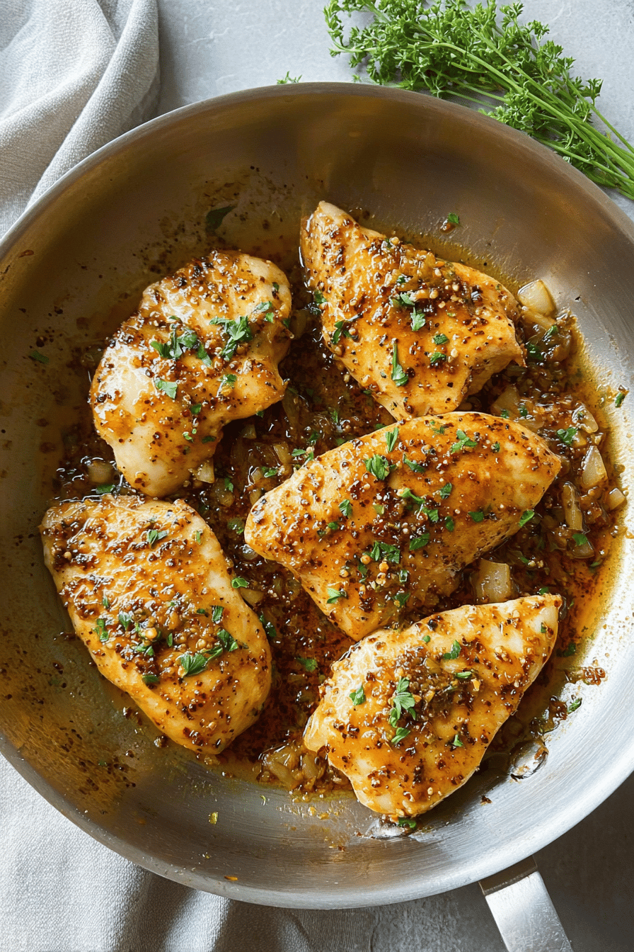 Maple Mustard Skillet Chicken