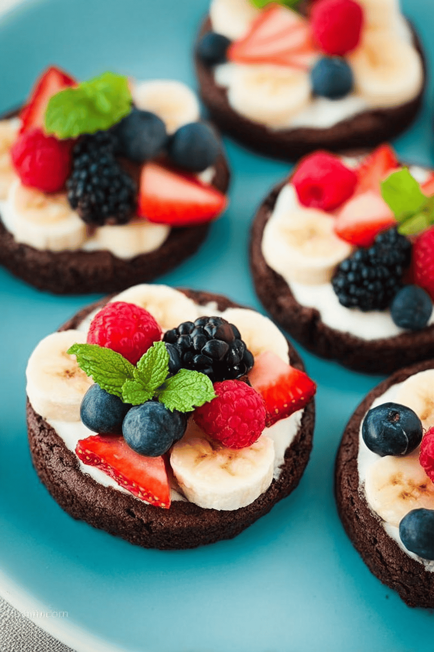 Mini Brownie Fruit Pizzas