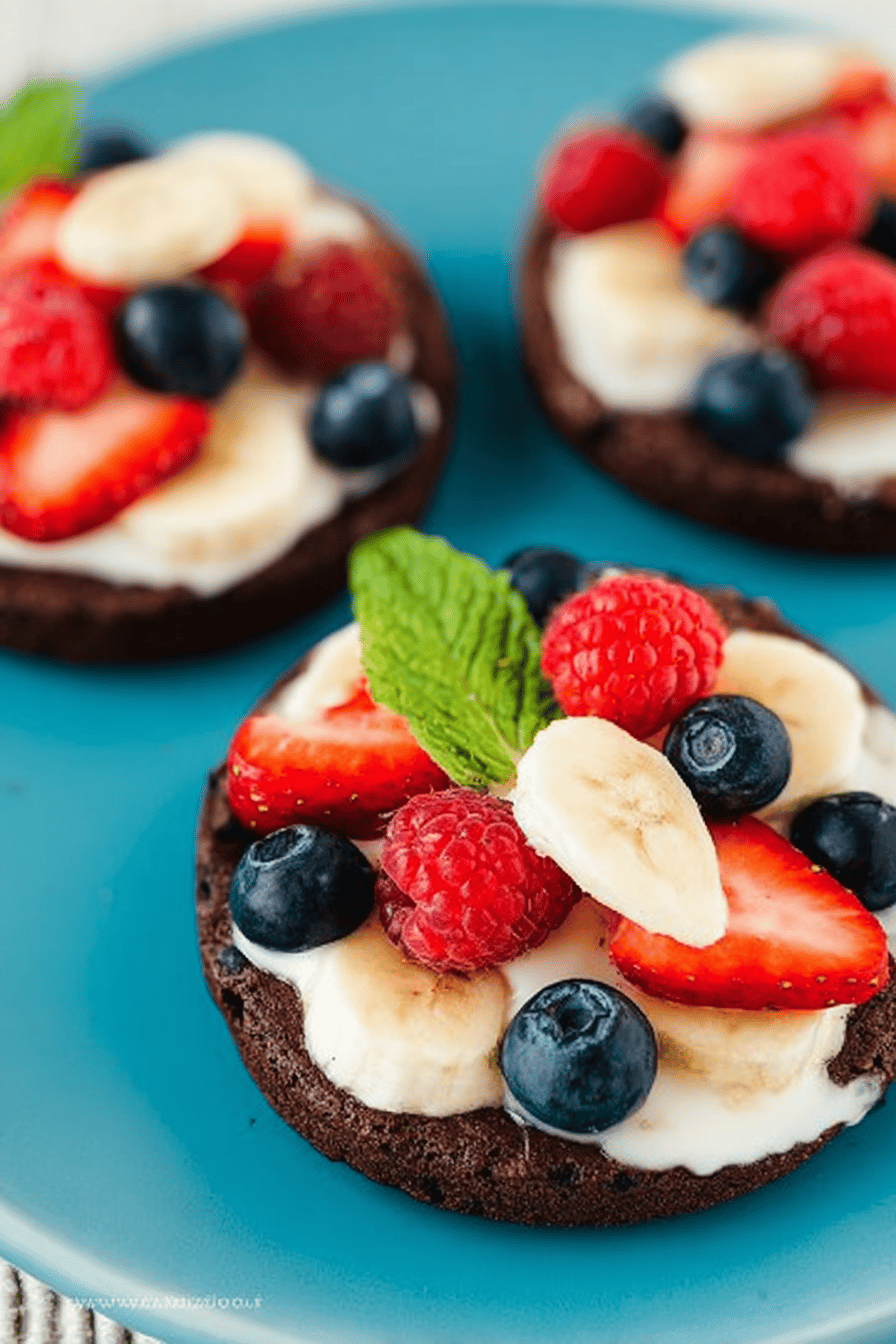 Mini Brownie Fruit Pizzas