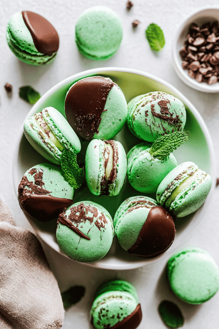 Mint Chocolate Macarons 24.Png