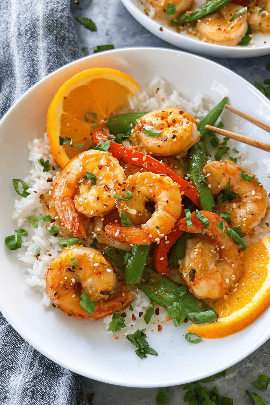 Orange Garlic Shrimp
