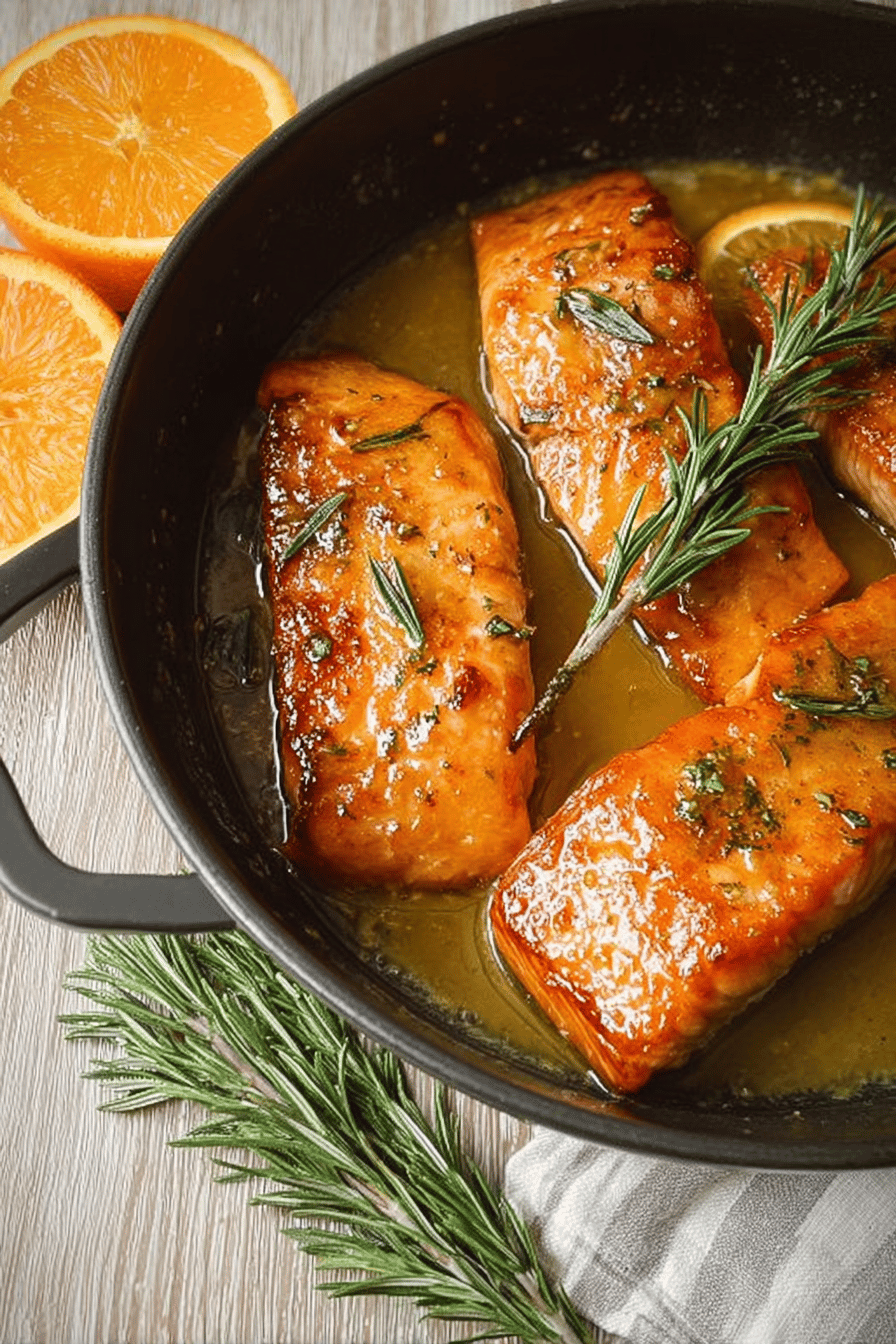 Orange Rosemary Glazed Salmon