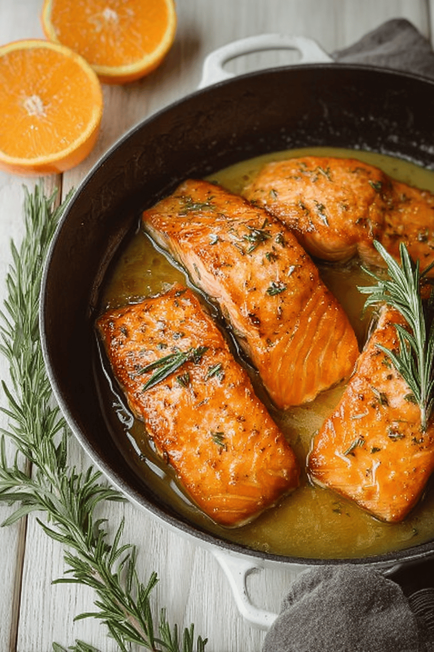 Orange Rosemary Glazed Salmon