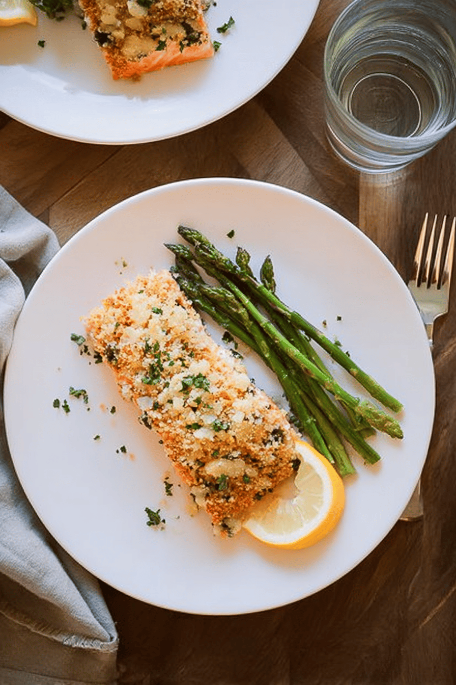 Panko Crusted Honey Mustard Salmon
