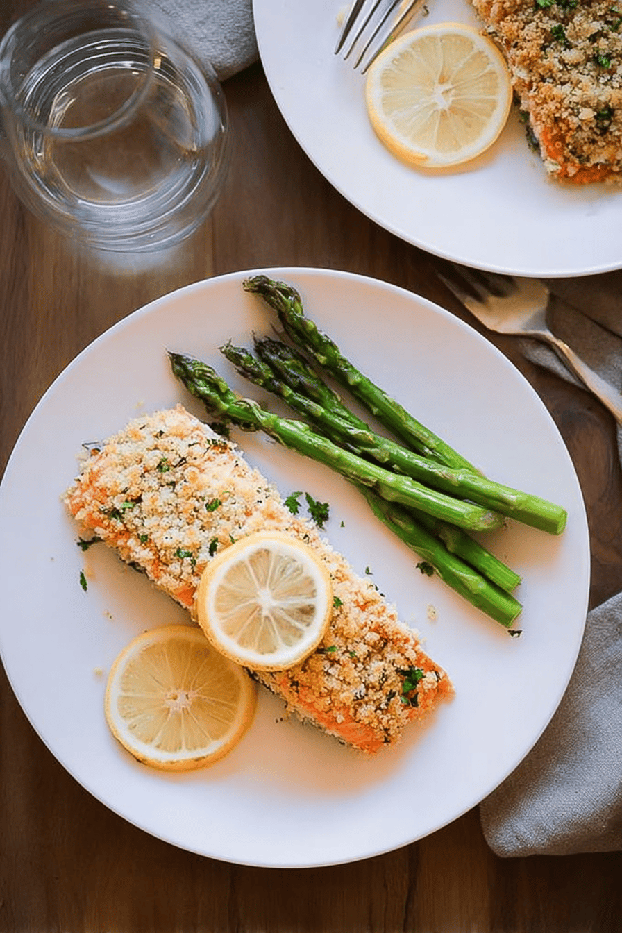 Panko Crusted Honey Mustard Salmon