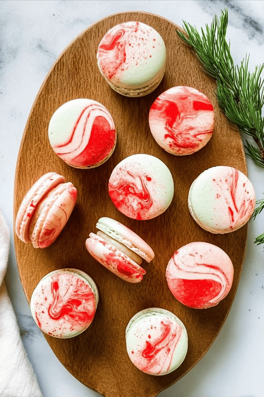 Peppermint Macarons