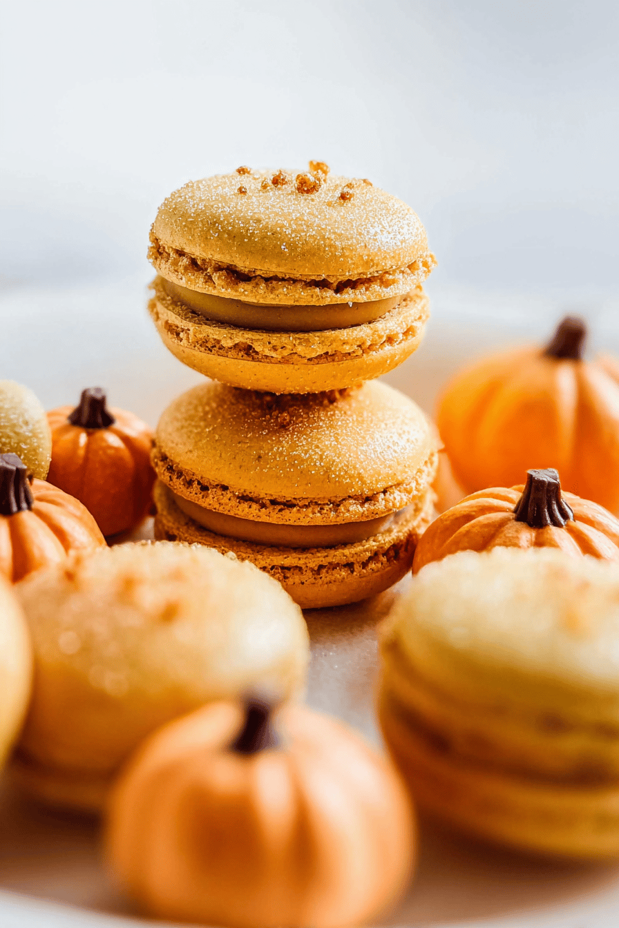 Pumpkin Brigadeiro Macarons