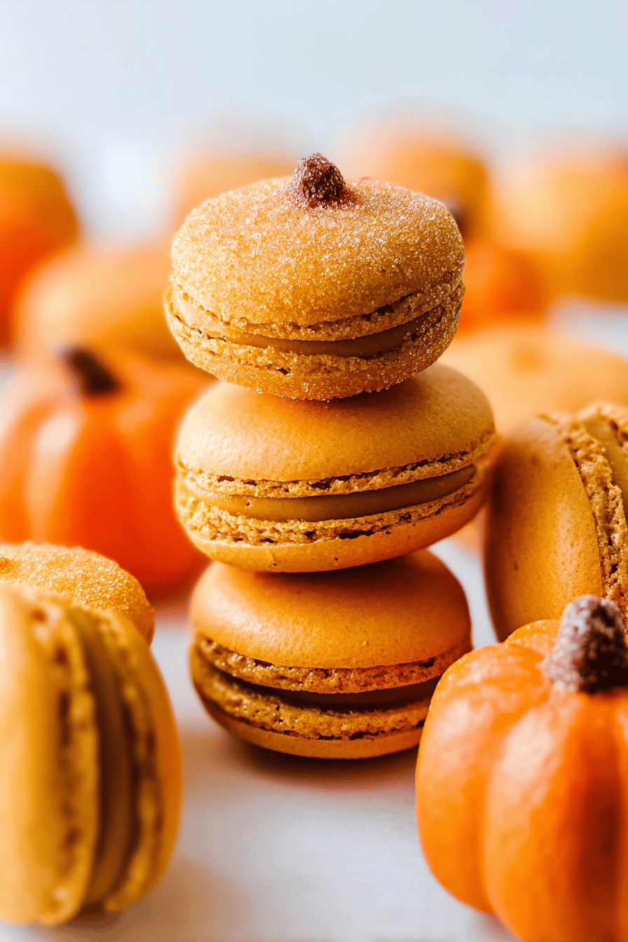 Pumpkin Brigadeiro Macarons