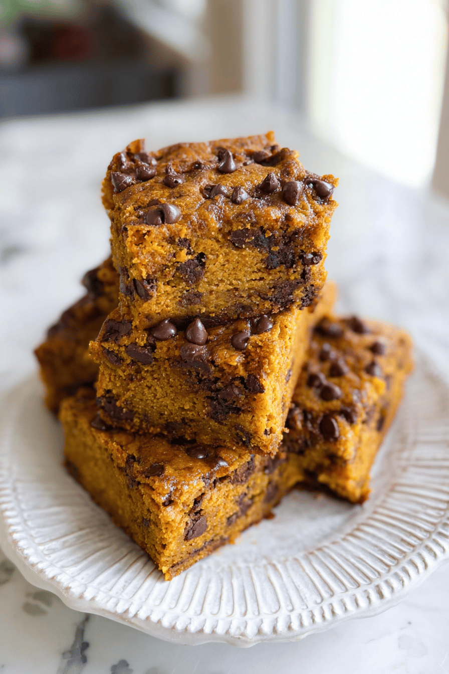 Pumpkin Chocolate Chip Bars