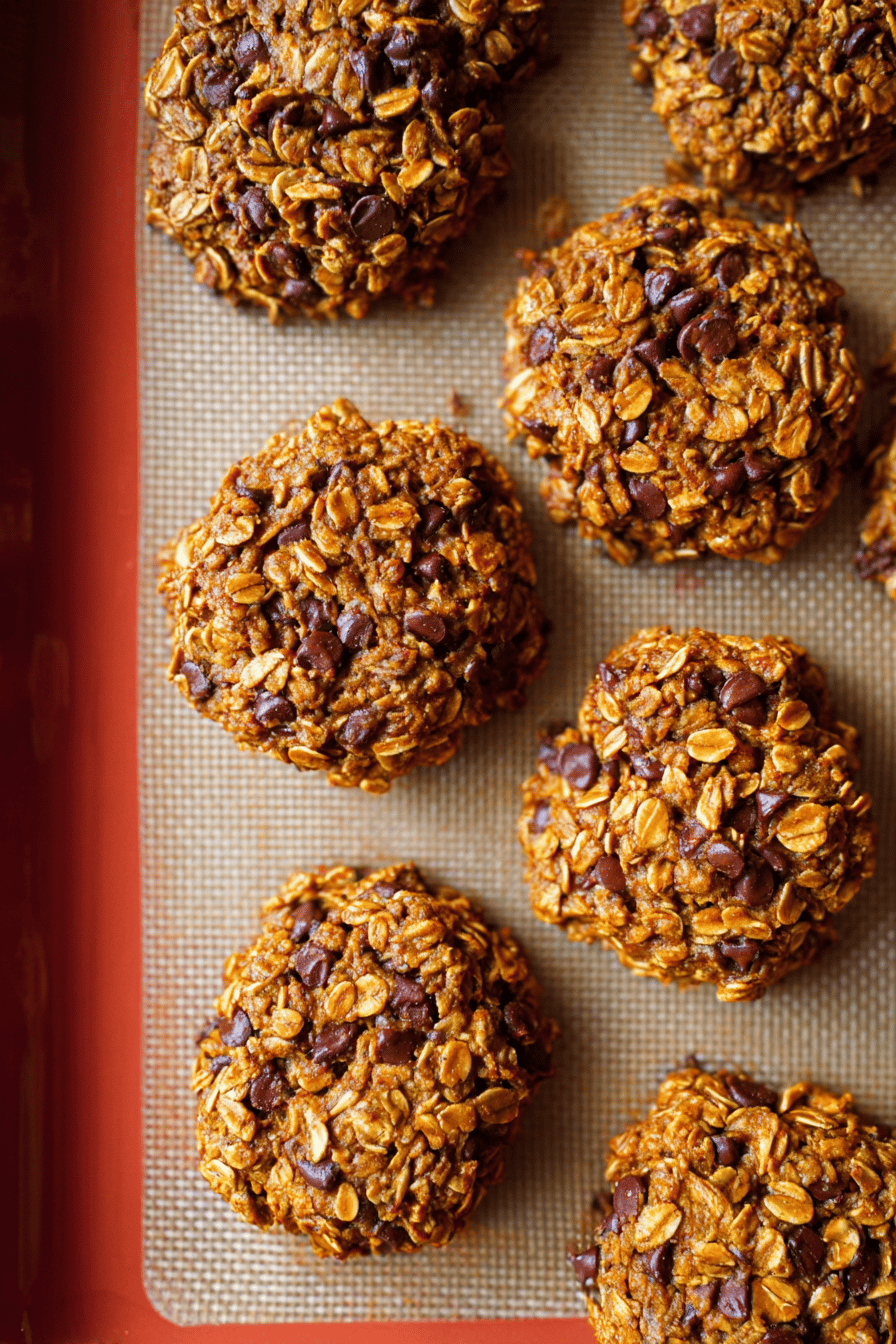 Pumpkin Oat Chocolate Chip Breakfast Cookies