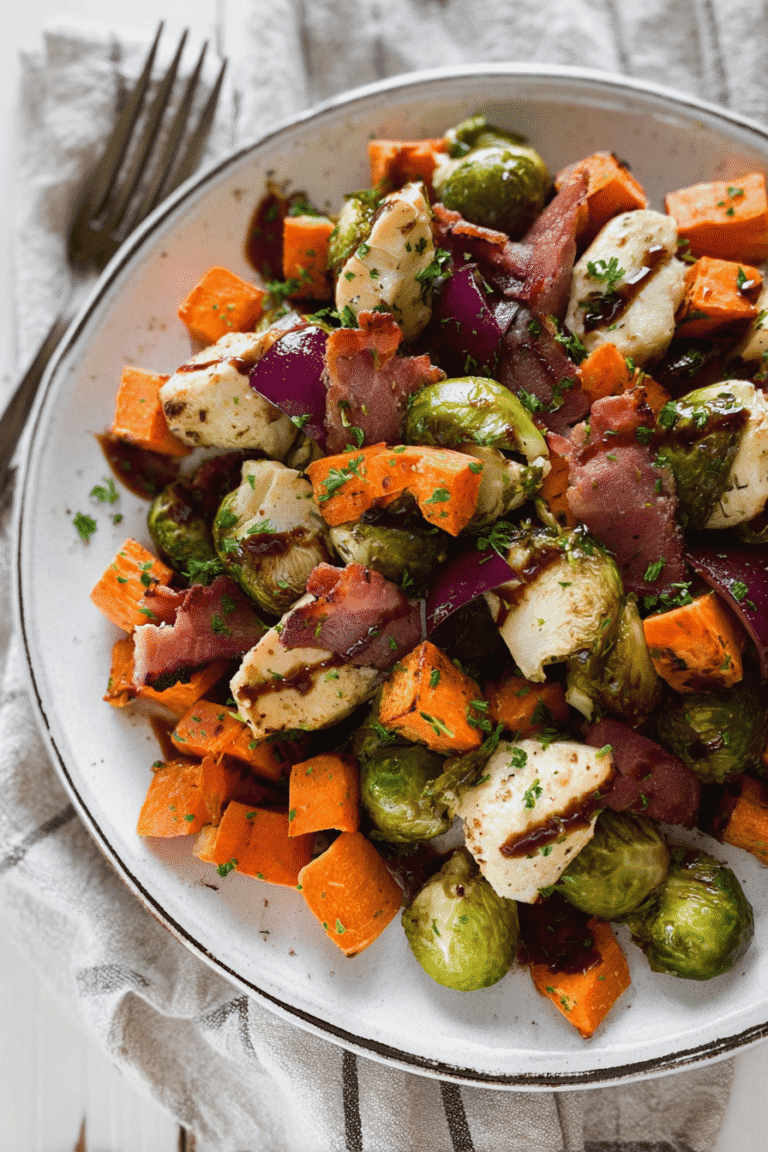 Sheet Pan Chicken Sweet Potatoes Brussels Sprouts Bacon Balsamic Glaze 71.Png