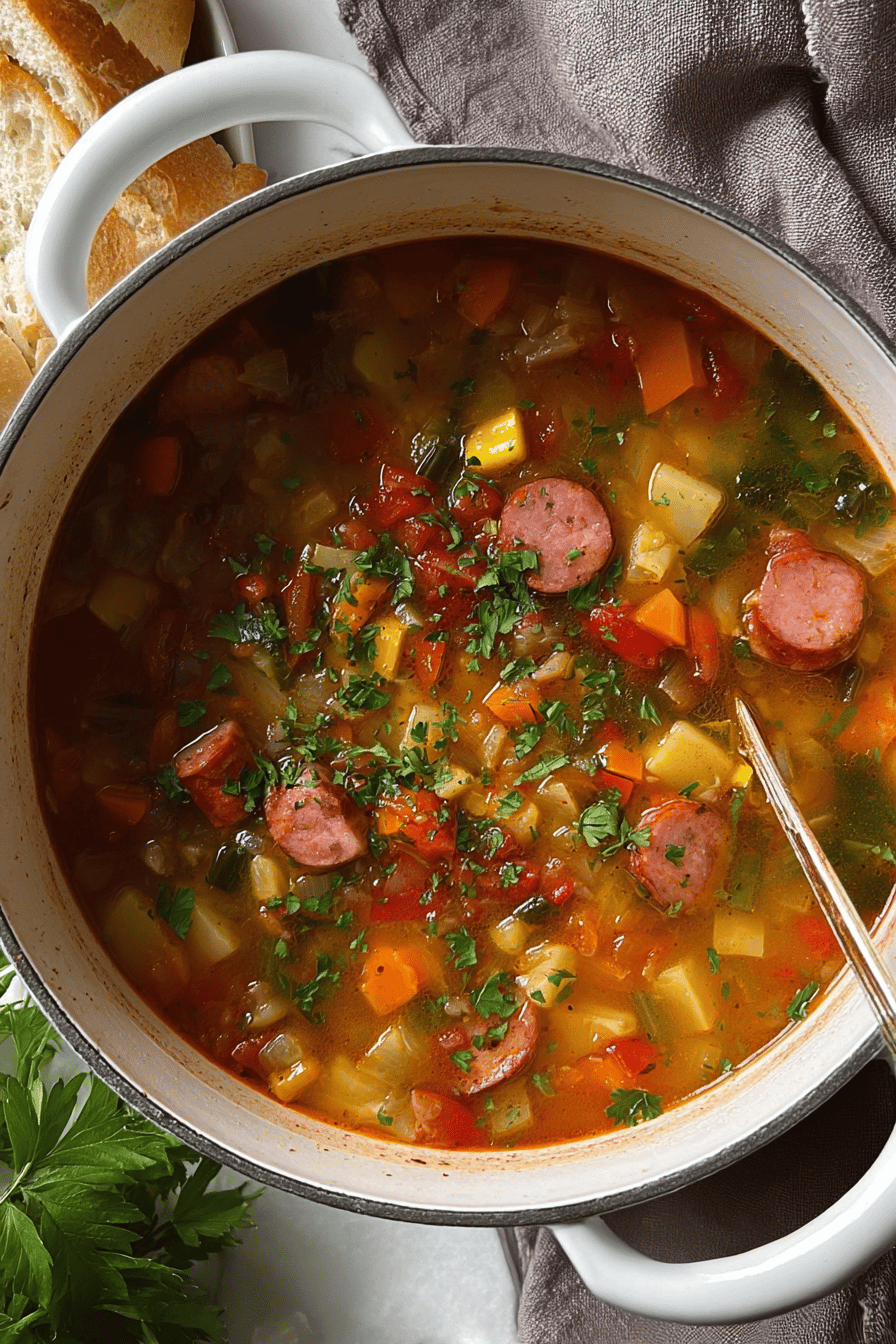 Smoked Sausage Vegetable Soup