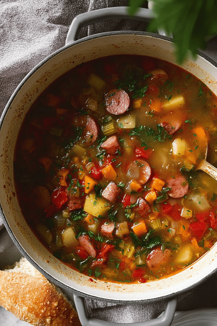 Smoked Sausage Vegetable Soup