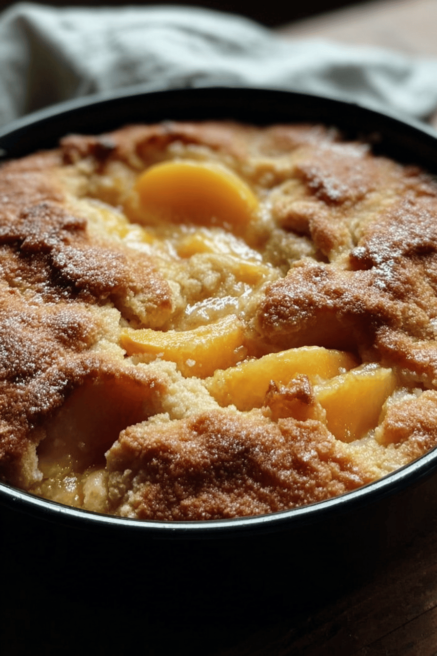 Southern Peach Cobbler Recipe With Juicy Peaches And Flaky Crust