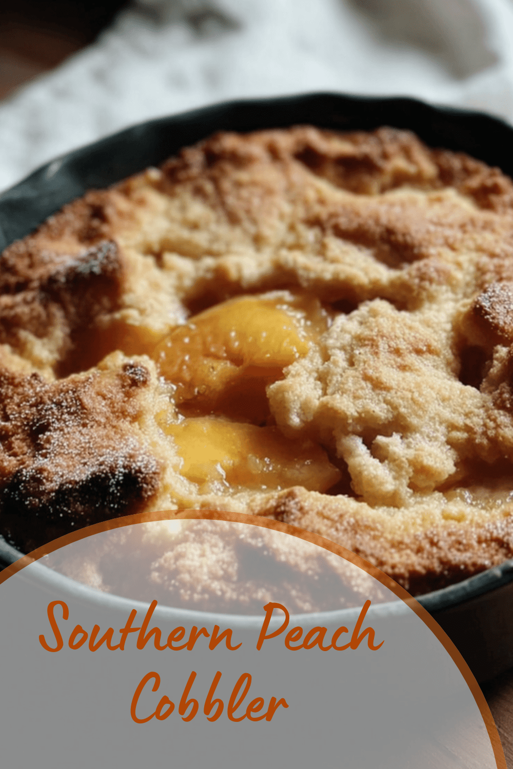 Southern Peach Cobbler Recipe With Juicy Peaches And Flaky Crust