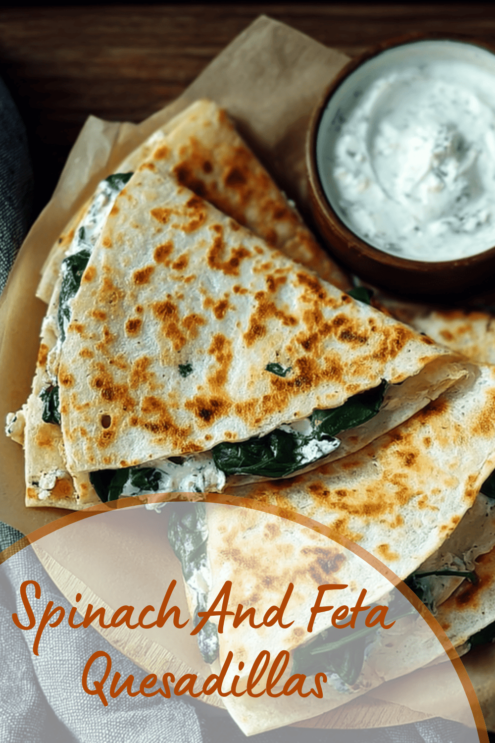 Spinach And Feta Quesadillas