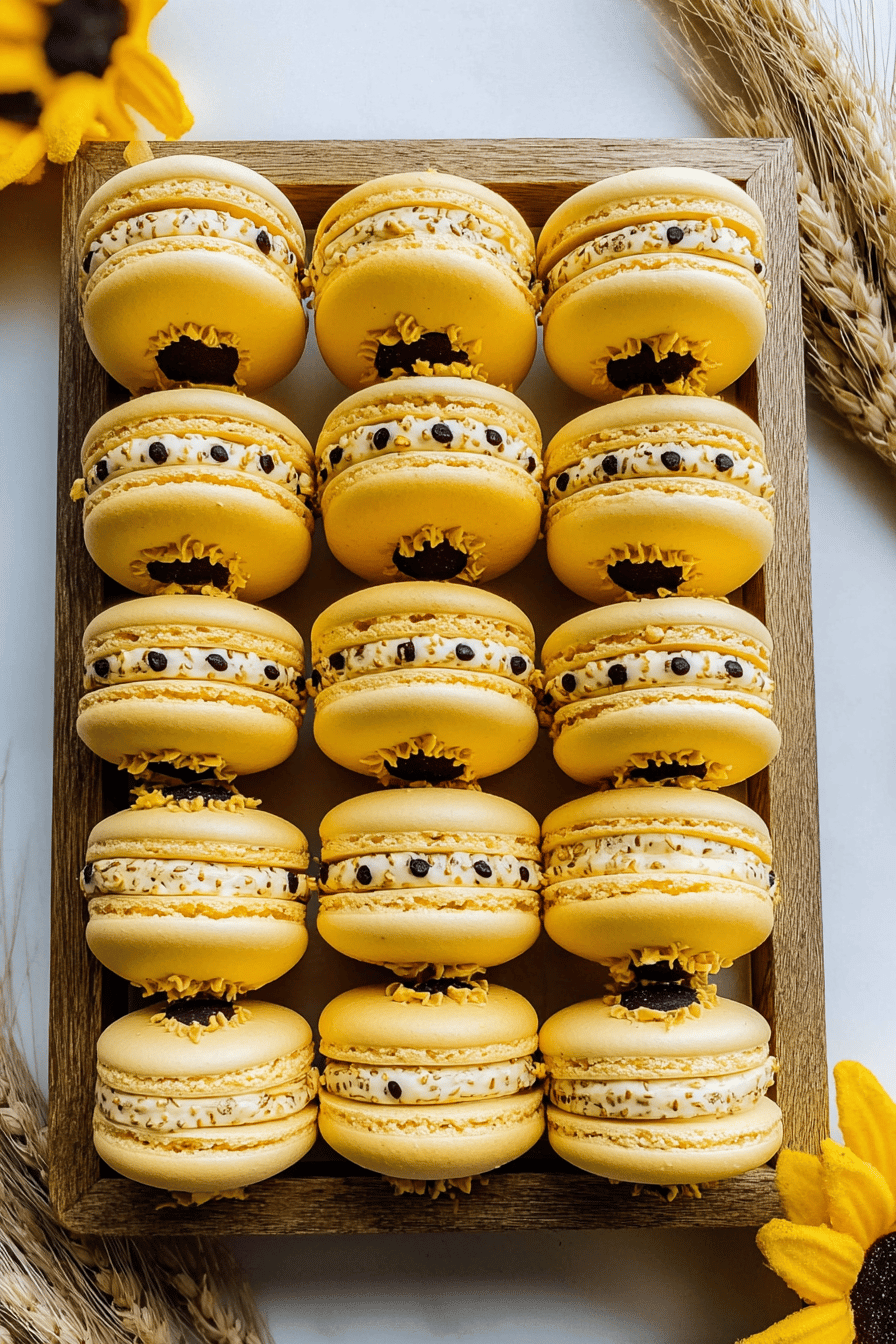 Sunflower Macarons